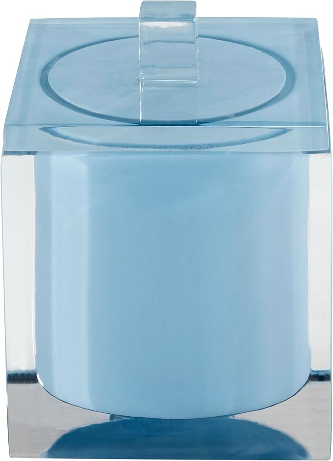 Izod - Covered Jar, Multipurpose Countertop Accessories, Durable Resin Organizer, Dorm Room Essentials, Sleek Modern Home Decor (Marina Collection, Blue)