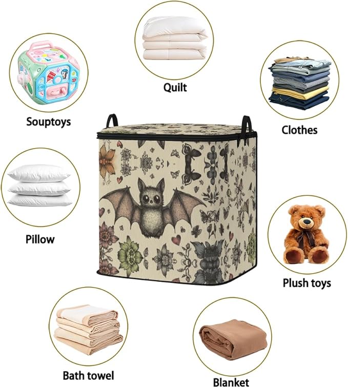 2pcs closet organizers and storage under bed,clothing blanket sweater sheet bedding comforter duvet quilt pillow toy storage bags with lids