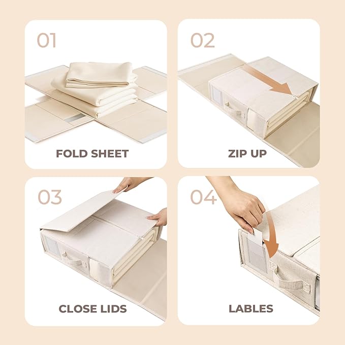 12Pack Linen Sheet Organizers for Linen Closet