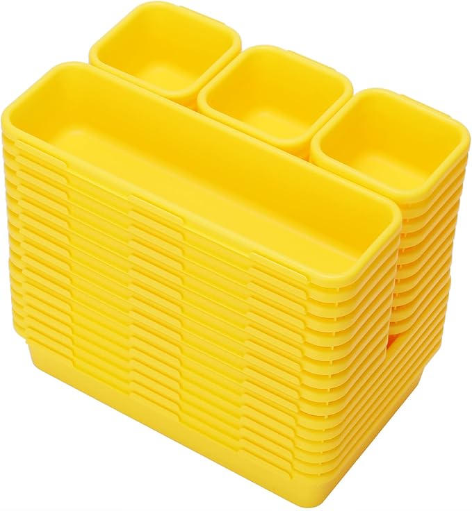 42 Pack Tool Box Organizer Tool Tray Dividers, Yellow