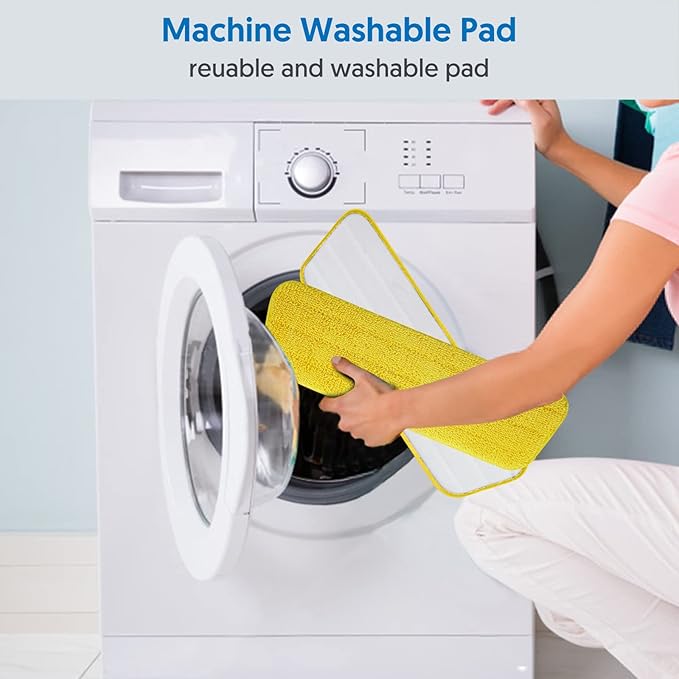 7 Count Reusable Mop Pads for Swiffer PowerMop -MEXERRIS Microfiber Wet Mops Refills PowerMop Pads Machine Washable Hard Wood Floor Mop Pads Replacement for 13''-15'' Spray Floor Mops