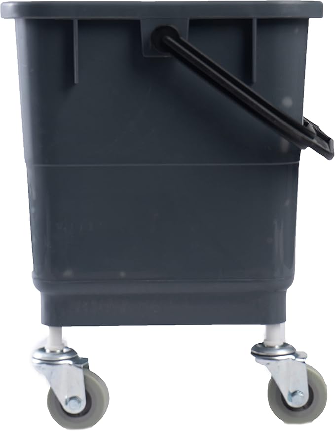 Matthew Cleaning Microfiber Finish Bucket with Sieve,Press Wring Mop Bucket for Microfiber Flat Mops, Mop Bucket with Non-Marking Casters Wheels Gary