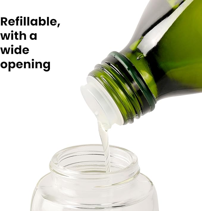 Mistifi oil spray Fine Mist Spray Bottle for Air Fryer,Healthy Nonstick Frying,Food Grade Premium Spray Bottle with Portion Control for Salad, Frying, BBQ Kitchen Use (150ml Glass bottle 637)