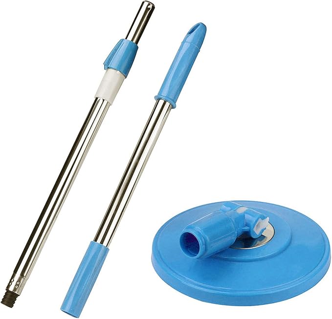 Blue Spin Mop Adjustable Handle and Head Replacement for Home,Office,Car