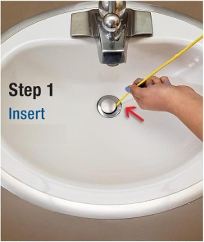 Drain King DKMS Mini Snake Bath Sink & Shower Hair Clog Remover