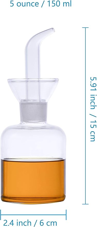 HAIZEEN 5 oz / 150ml Olive Oil Dispenser with Non Drip Spout, Perfect for Kitchen, BBQ & Bathroom