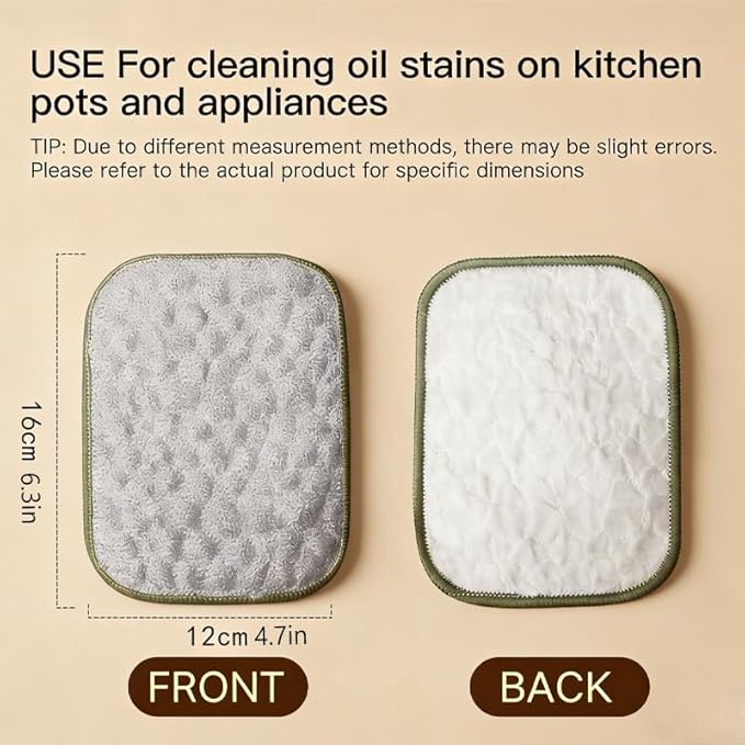 Double Side Non Scratch Wire Dishcloths,Reusable Wet and Dry Wire Dishwashing Rags for Kitchen,Sinks,Pots,Pans (5pcs)