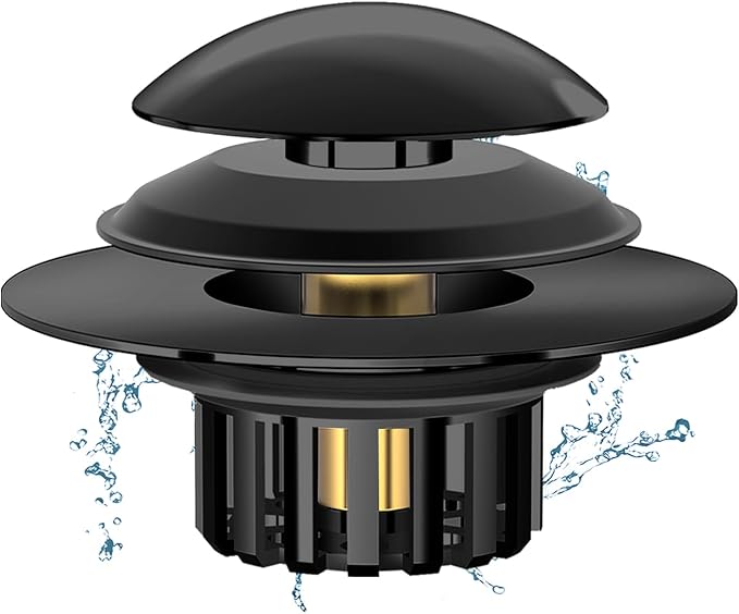 2 in 1 Tub Stopper Bathtub Drain Hair Catcher with Dual Filtration Design, Anti-Clogging Bathtub Drain Plug Bath Tub Stoppers for 1.45-1.8" Drain Shoe