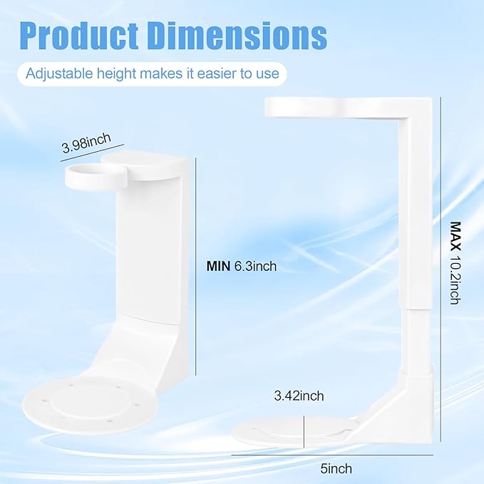 No Drill Shampoo & Conditioner Holders 2 Pack Adhesive Wall Mount Hand Soap Holder for Pump Bottle, 11LB Weight Capacity Fit Large Lotion Bottle