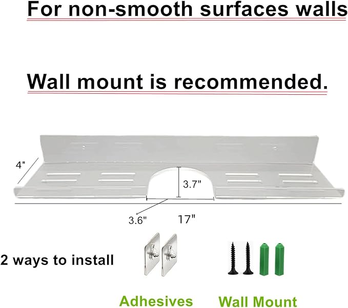ROYALITA 17 Inch Acrylic Bathroom Shelf Organizer Over The Faucet, Bathroom Sink Rack Over The Sink Shelf, Countertop Organizer Kitchen Above Faucet