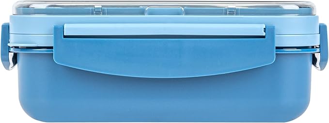 Restaurantware Bento Box 1 Count 44 Ounce Plastic Lunch Box With Cutlery