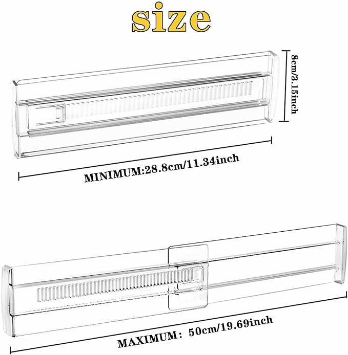 8 Pcs Drawer Dividers for Clothes, 8, white‌