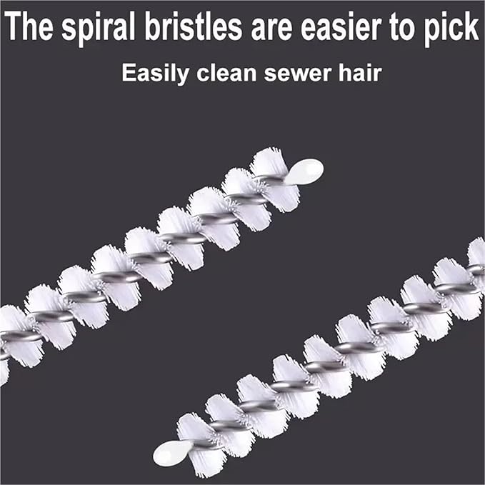 Hair Sewer Sink Cleaning Brushes Drain Cleaner Pipe Dredging Brush Bathroom Flexible(1pcs,37cm Long)