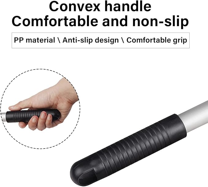 Windshield Cleaning Tool, Car Window Cleaner with 4 Washable Reusable Microfiber Pads, Extendable Long Handle Glass Wiper Cleaning Kit