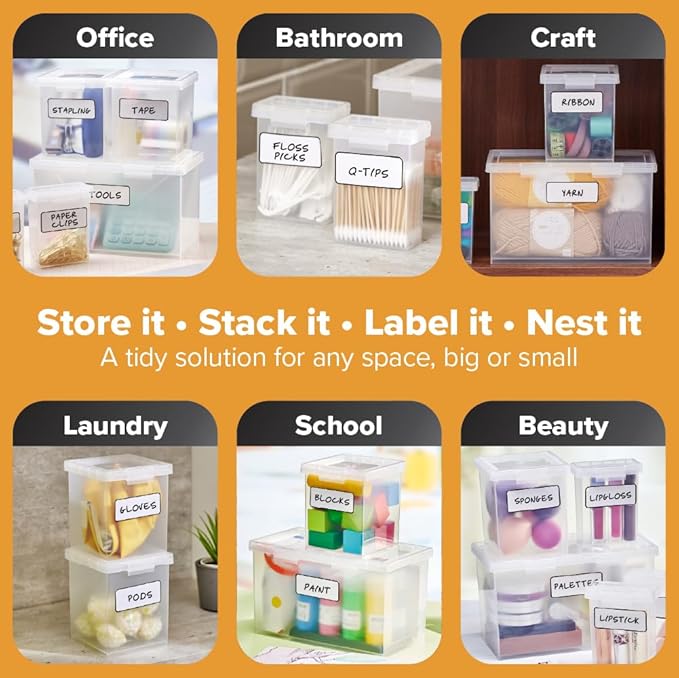 Bostitch Konnect Storage Containers with Lids, 2 0.5-Qt Boxes)