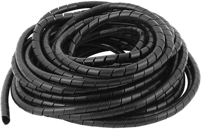 Spiral Cable Wrap - 25 Ft 3/8" Spiral Wire Wrap Cord Covers Bundle Sleeve Hose for Computer Electrical Wire Organizer (3/8 Inch-25Ft)