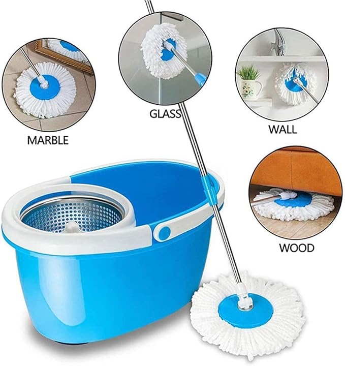 5 PCS Microfiber Replacement Mop Head Spin Mop Head Replacement 5-Pack, Microfiber Refill Heads Universal for 360 Spin Magic Mopping, Round Shape Standard Size White