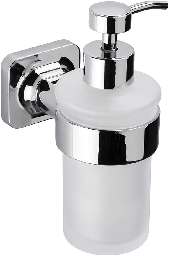 Croydex Flexi-Fix Easy to Fit Shoreditch Soap Dispenserwith Zinc Alloy Construction, Chrome