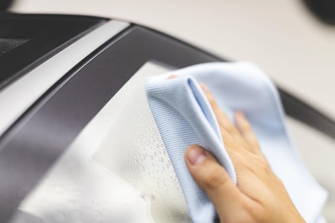 The Rag Company - Premium Window, Glass, Mirror & Chrome Detailing Towels - Professional Korean 70/30 Microfiber Blend, Lint-Free, Streak-Free, 350gsm