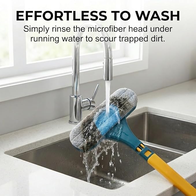 2026 Upgraded Window Screen Cleaner, 2 in 1 Detachable Screen Cleaning Brush with Squeegee, Wet Dry Dual Use,Multi-Functional Cleaner Tool for Patio, Door, Porch Screens (3)