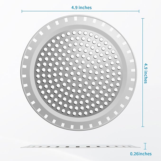 Shower Drain Hair Catcher,Aluvor Shower Drain Cover Round Bathtub Drain Strainers Weighted Metal Hair Trap Stopper Sink Protector Filter Bathroom Flat