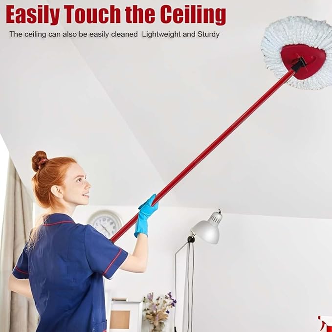 Mop Handle for Ocedar Mop Handle for Ocedar Spin Mop Replacement Handle, 4-Section Spin Mop Handles 28.5-to-55inch Mop Replacement Stick and Base for Compatible with Ocedar Easy Wring Mop Refills