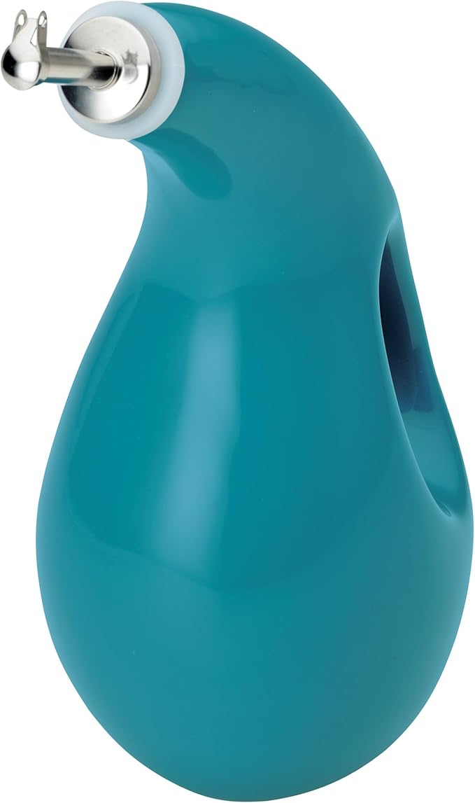 Rachael Ray Ceramics EVOO Oil and Vinegar Dispensing Bottle, 24 Ounce, Turquoise