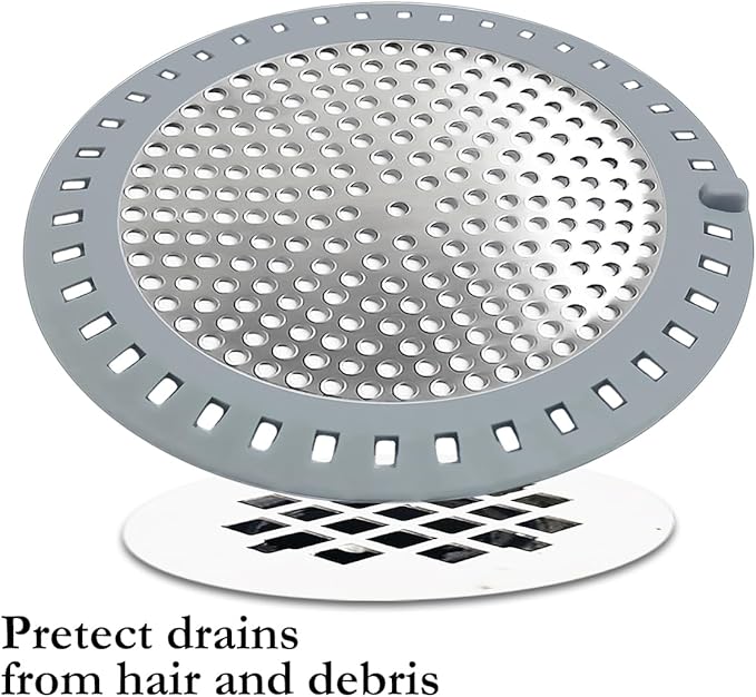 Huntonry Drain Hair Catcher, Shower Hair Drain Catcher, Shower Drain Cover, Bathtub Drain Strainer, Tub Hair Catcher