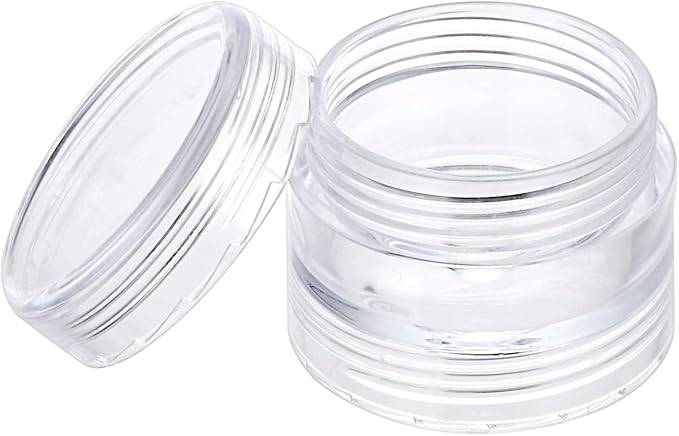 8 Sets 5 Layers Clear Plastic Round Storage Jars Jewelry Bead Storage Containers