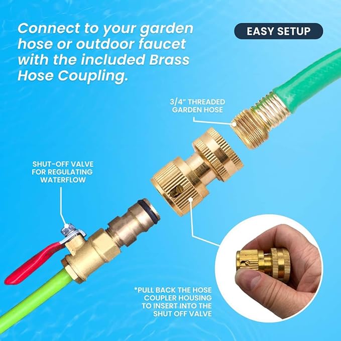 30 Feet Reach Solar Panel Cleaning Brush & Pole Water Fed Pole Kit