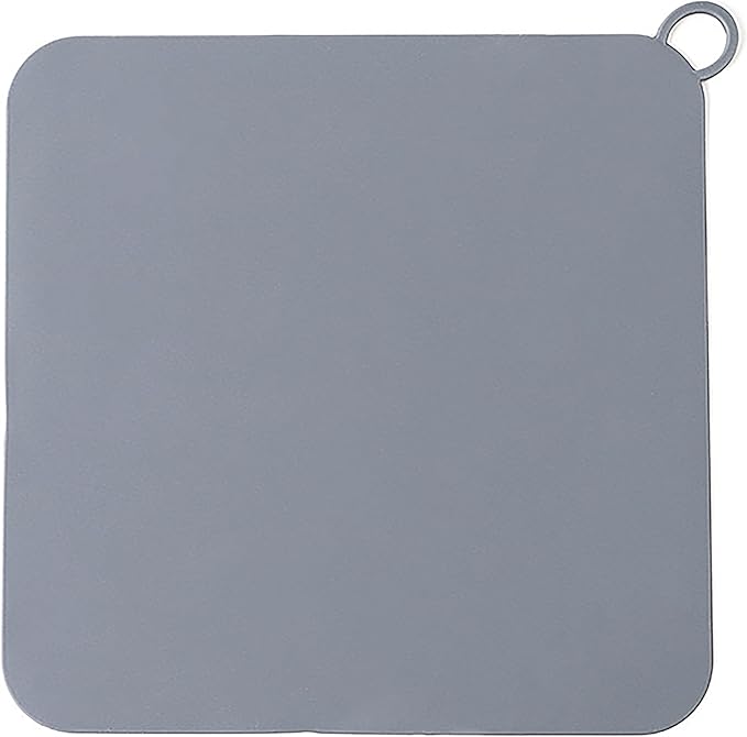 Silicone Tub Stopper Floor Drain Cover,2 Pieces Sewer Anti-Odor Mat Deodorizing Drain Plugs for Kitchen,Bathroom and Laundry(6x6 inch) Grey