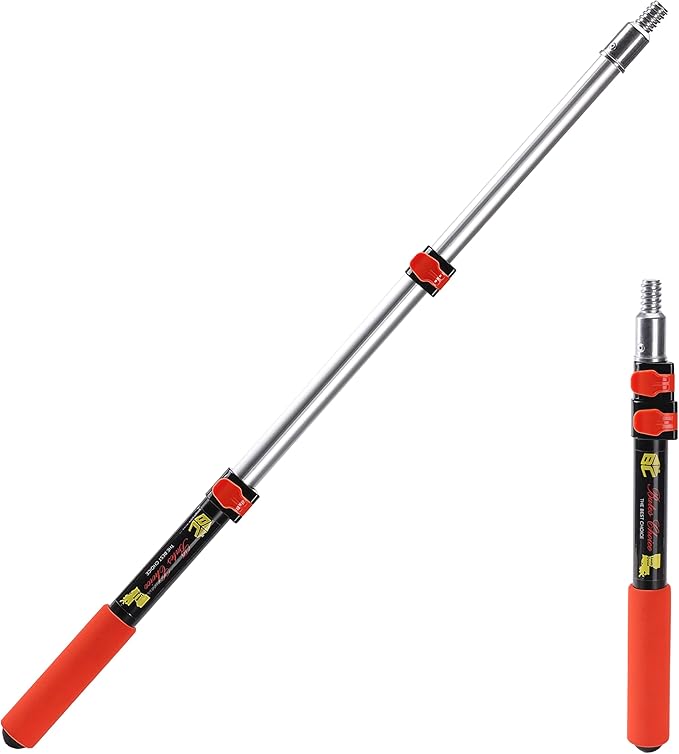 Bates- Extension Pole, 1.4 to 3 Ft Pole, ‎Black and Orange, Telescoping Pole, Extendable Pole, Telescopic Pole, Paint Pole, Paint Roller Extension Pole, Paint Extension Pole, Telescopic Poles