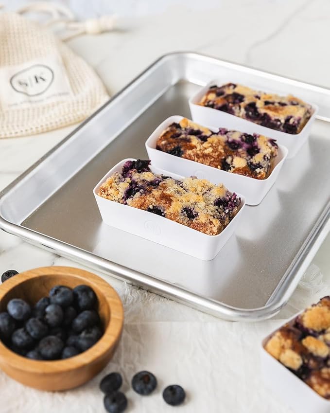 The Silicone Kitchen Reusable Silicone Bento Baking Cup, Non-Toxic, BPA Free, Dishwasher Safe Bento Box Accessories Lunch Box Dividers, Square and Rectangle, 24 Pack, White