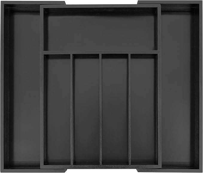 Bamboo Silverware Drawer Organizer, Expandable Kitchen Utensils Drawer Organiser