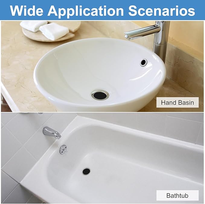 uxcell 2 Pack Shower Drain Strainers, 2" x 2.2" Stainless Steel Floor Drain Strainer Deep Sink Hair Catcher for Kitchen Bathroom Balcony Floor Drain, Fit Hole Size 1.38" to 2.17"