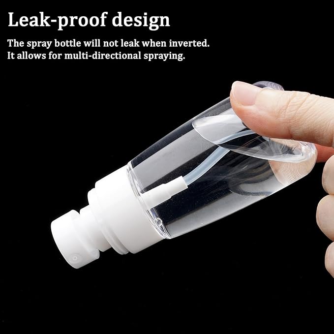Cosywell Fine Mist Spray Bottles TSA Approved 2oz 60ml 4 Pack Leak Proof Fine Mist Spray Bottles Empty Plastic Refillable Mist Sprayer for Perfume Essential Oils Toners Rose Water Cosmetics(4Colors)