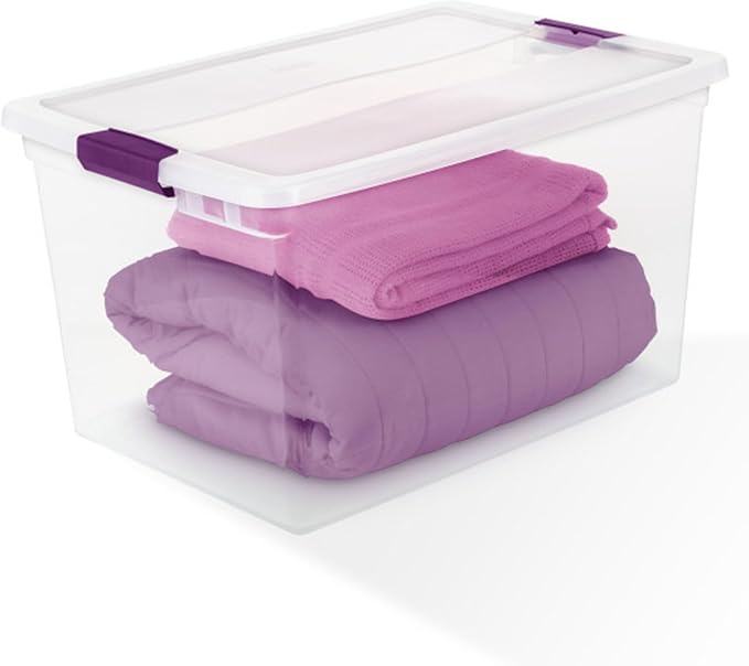 18-Pack 66 Quart ClearView Latch Box
