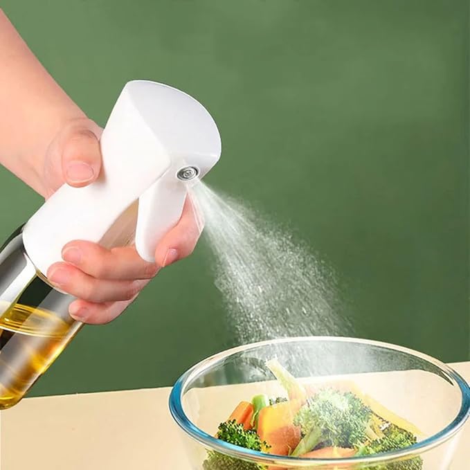 250ml Glass Olive Oil Sprayer for Cooking – Fine Mist Refillable Oil Dispenser Bottle for Air Fryer, Baking, Grilling & Salad – Premium Food-Grade Kitchen Gadget for Healthy Cooking