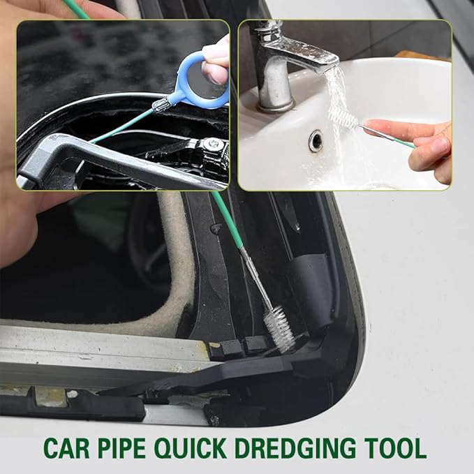 Auto Sunroof Drain Cleaning Tool, Long Pipe Cleaner for Car, 118 Inch Flexible Auto Tube Cleaning Brush