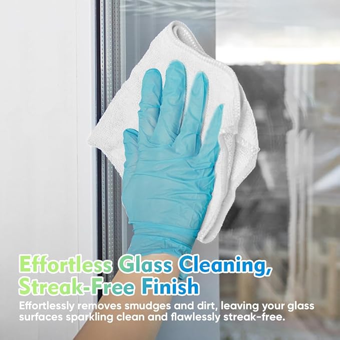 HOMEXCEL White Microfiber Cleaning Cloth 20 Pack 11.5 x 11.5 inch Microfiber Towels for Cars Ultra Absorbent Car Washing Cloth Lint Free Streak Free Cleaning Rags for Car, Kitchen Window