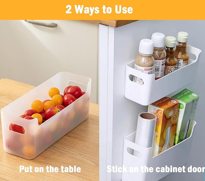 2 Pcs Kitchen Cabinet Door Organizer, White