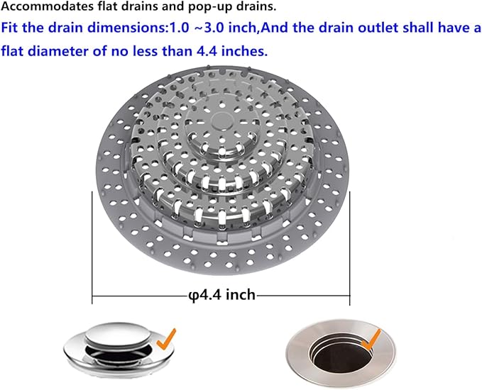 XAJOON Bathtub Drain Hair Catcher，Bathtub Protector Suitable for Bathroom Bathtub, Pop-Up Drains. (Patented Product)