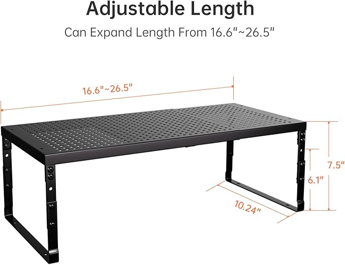 Cabinet Shelf,Expandable Adjustable Stackable Kitchen Organizer,for cabinets, Kitchens, countertops, bathrooms Shelf Organizer(3Packs/Black,Large)
