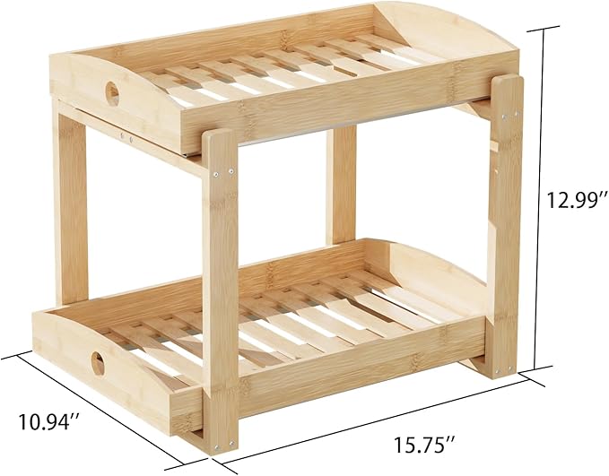 2 Pack Under Sink Organizer, Natural