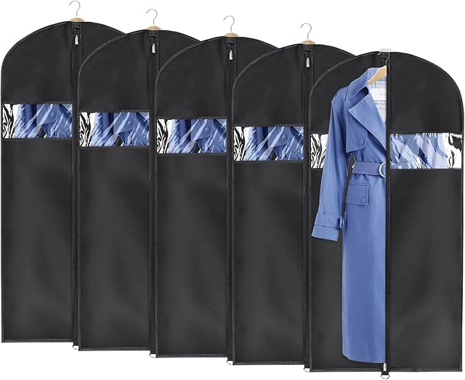 Lightweight Garment Bag Suit Bag for Storage and Travel (24"X50"-5pcs, Oxford)
