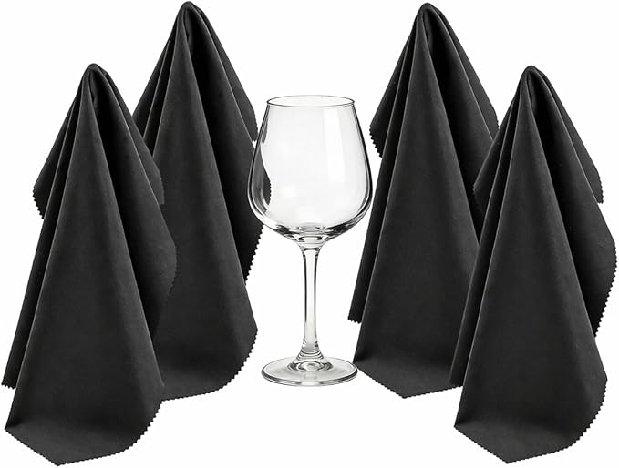 Wine Glass Polishing Cloth Microfiber Cleaning Cloths Kitchen Towels Glassware Glasses Cups Lint Free Streak Free Spotless Shine