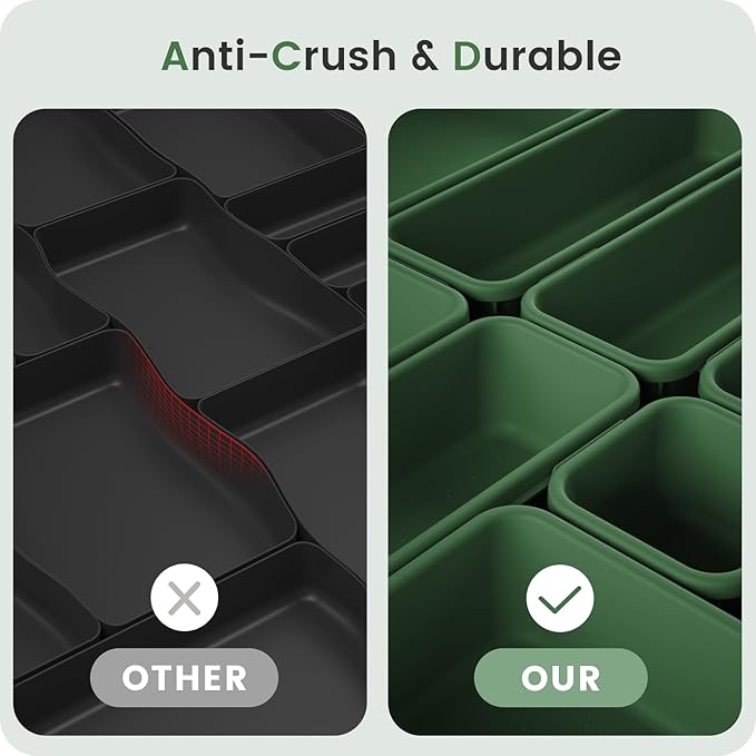 【Military Grade】A-LuGei Drawer Organizer,【𝟱𝗦𝗶𝘇𝗲】Makeup organizer,【Holds 177 Items】Bathroom Organizers and Storage,Organization and Storage