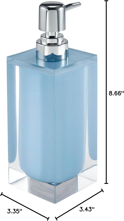 Izod - Lotion Pump/Soap Dispenser, Sleek Resin Countertop Accessories, Dorm Room Essentials, Modern Home Decor (Marina Collection, White)