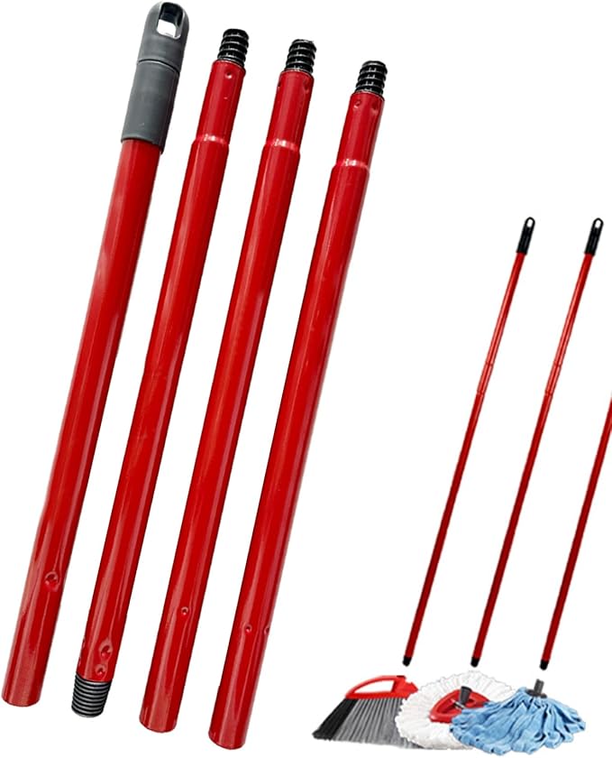 iayokocc Mop Handle Replacement Accessories for Vileda Spin Turbo/Turbo Smart/EasyWring Mop,4-Section Adjustable 28.5" to 54.5" Mops Pole,Easy Installation, Only Mops Handle are Included