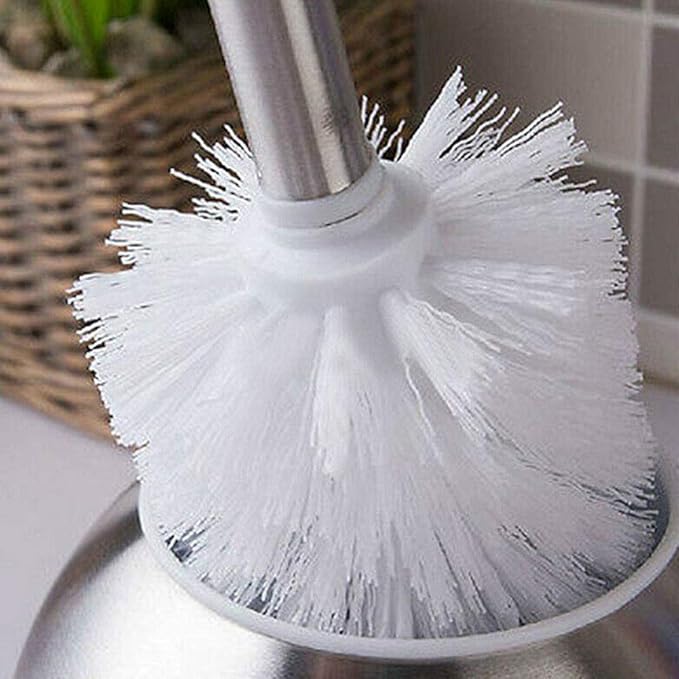 Faddare 2pcs Toilet Brush Replacement Head, Plastic Replacement Toilet Bowl Brush Head, Universal Round Ball Shaped Toilet Brushes Heads Bathroom Brush Cleaners Bathroom Cleaning Tool(White)